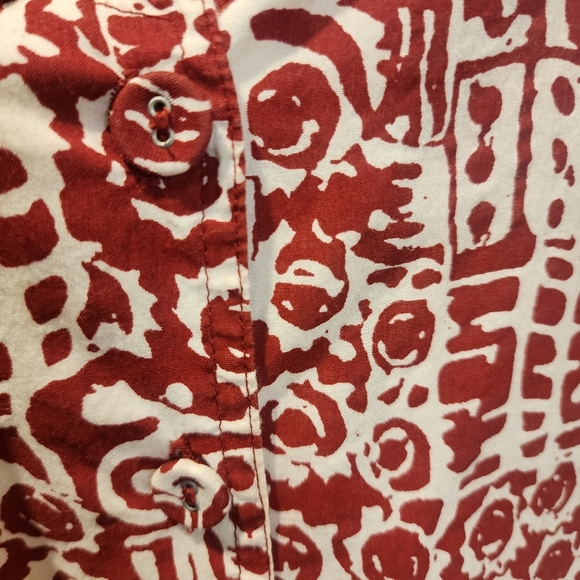 Women Within Chic Red and White Geometric Short Sleeves Maxi Dress Plus Size 3x - Picture 3 of 11